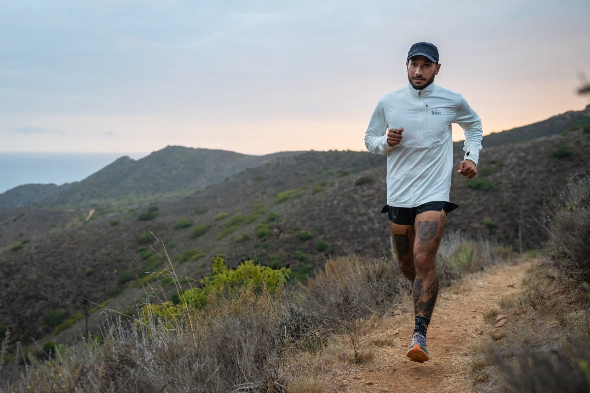 Trail runner in California