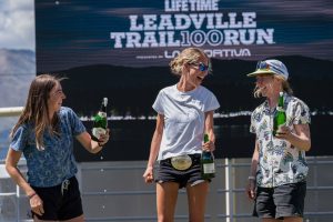 Anne Flower 2025 Leadville 100 Mile women's podium