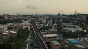 Bronx New York aerial shot - Pace Setters New York film