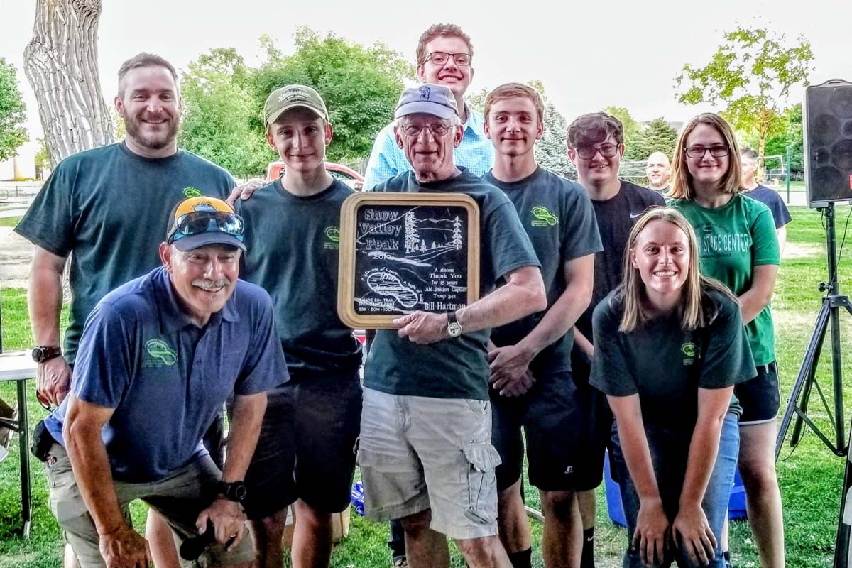 Snow Valley Peak aid station - boy scout troup