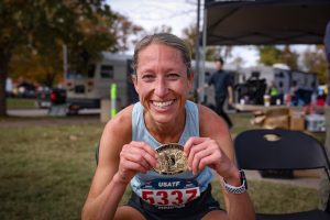Anne Flower - 2025 Tunnel Hill 50 Mile - World record - medal