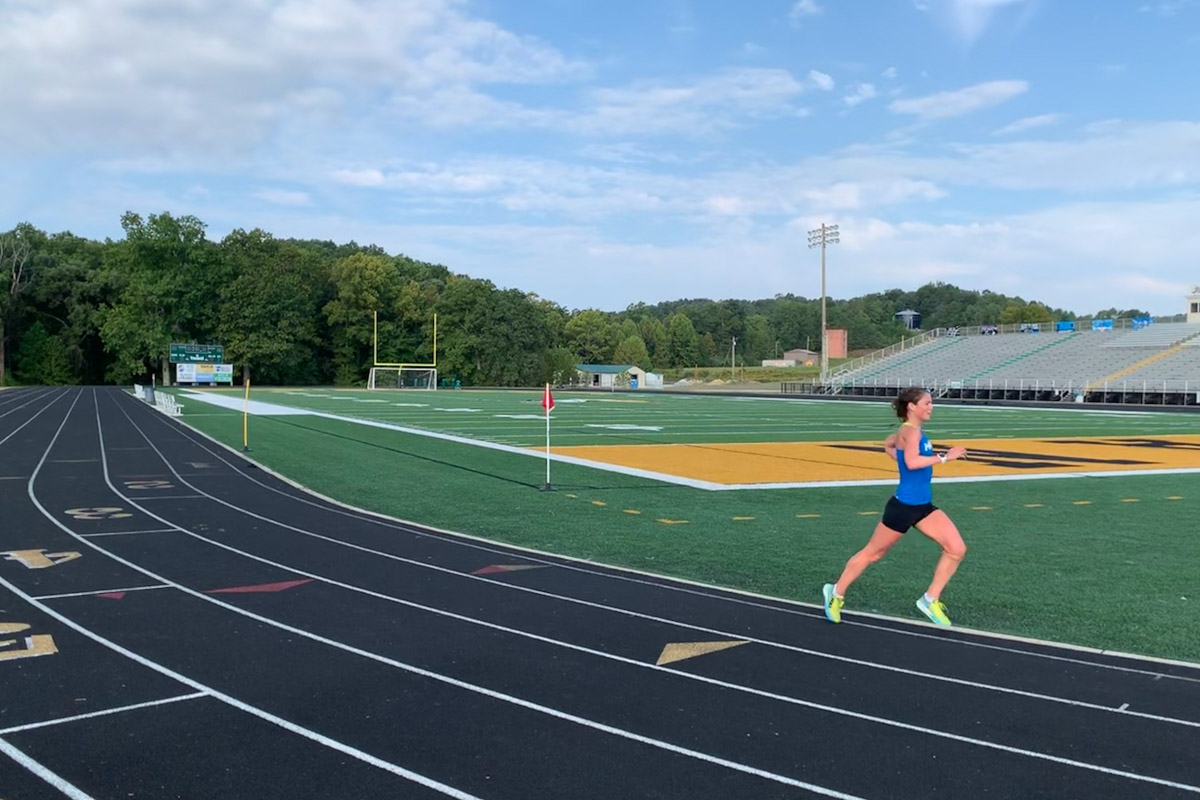 Sabrina Little on the track