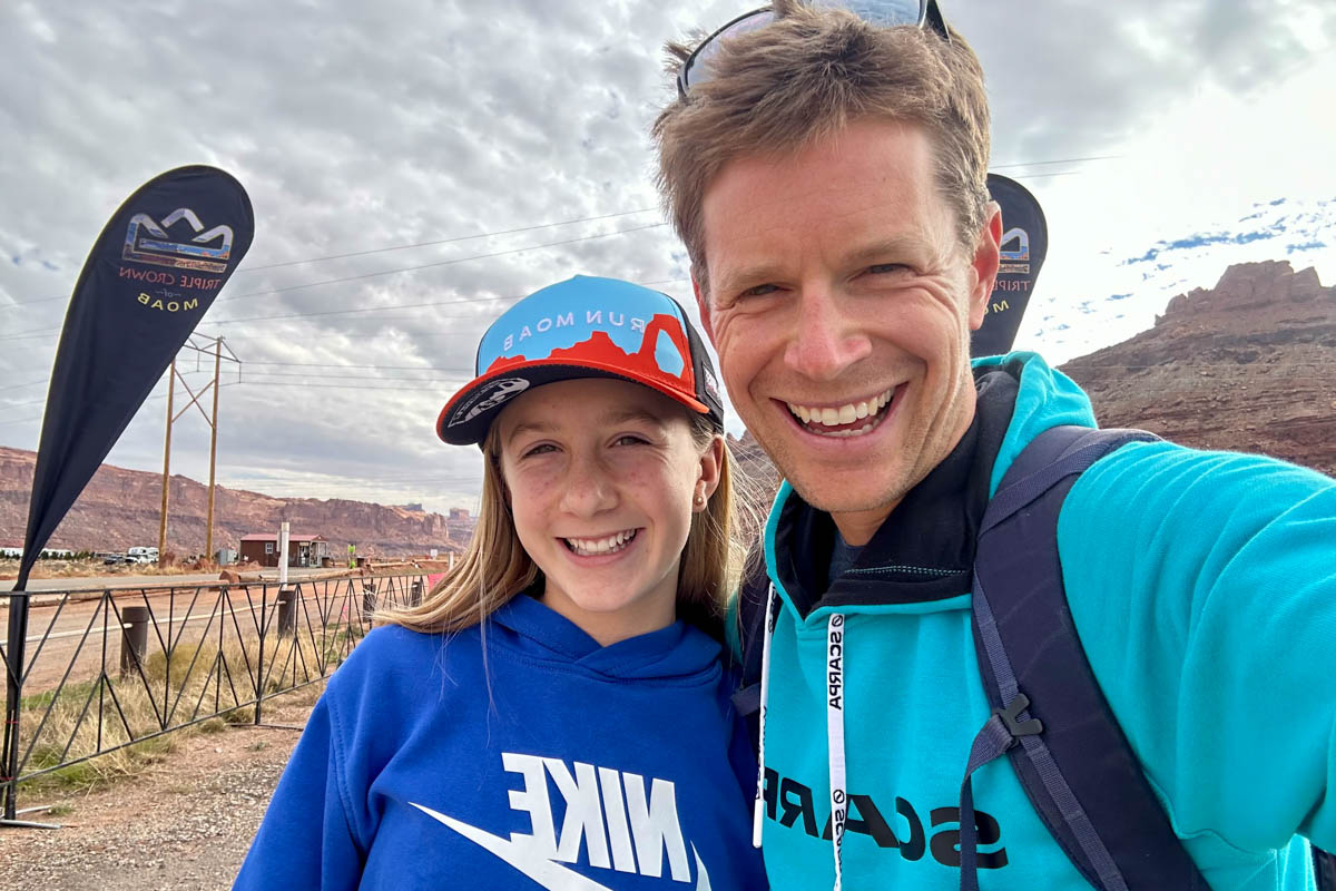 Gabe Joyes and Ella at 2025 Deadhorse Ultra 50 Mile