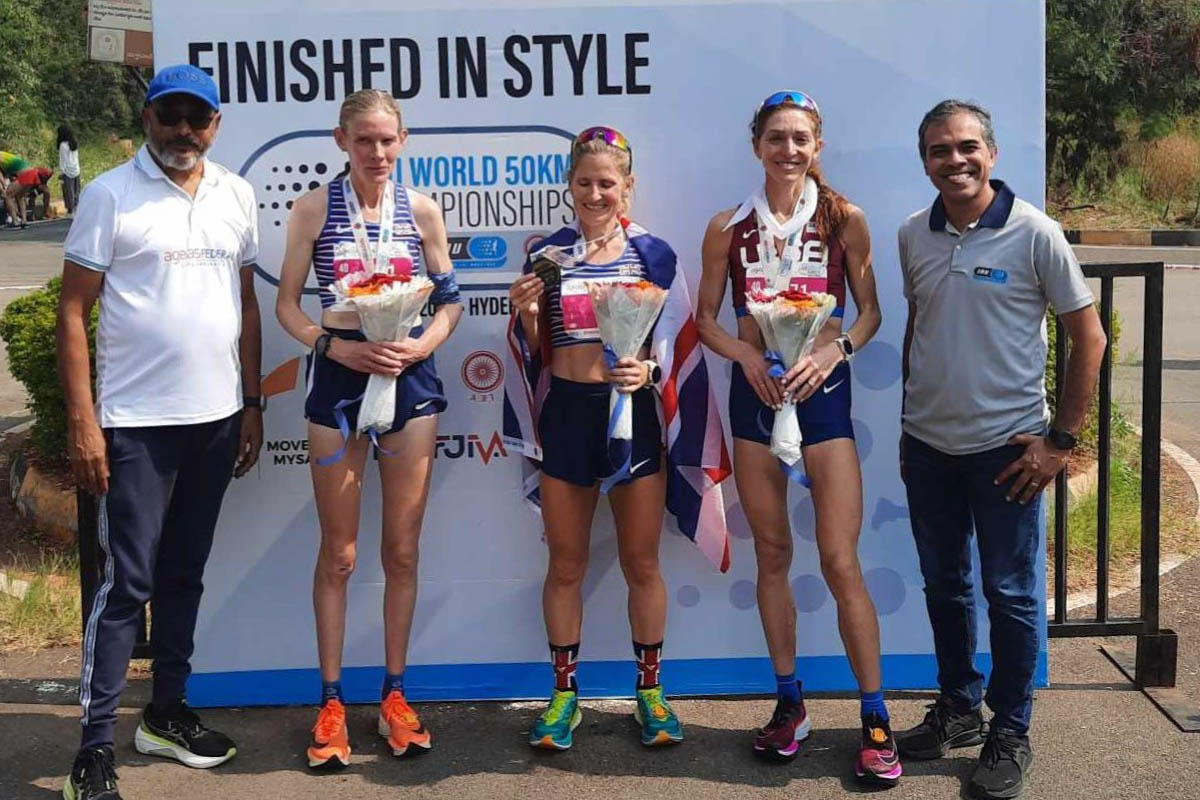 2023 IAU 50k World Championships - womens podium