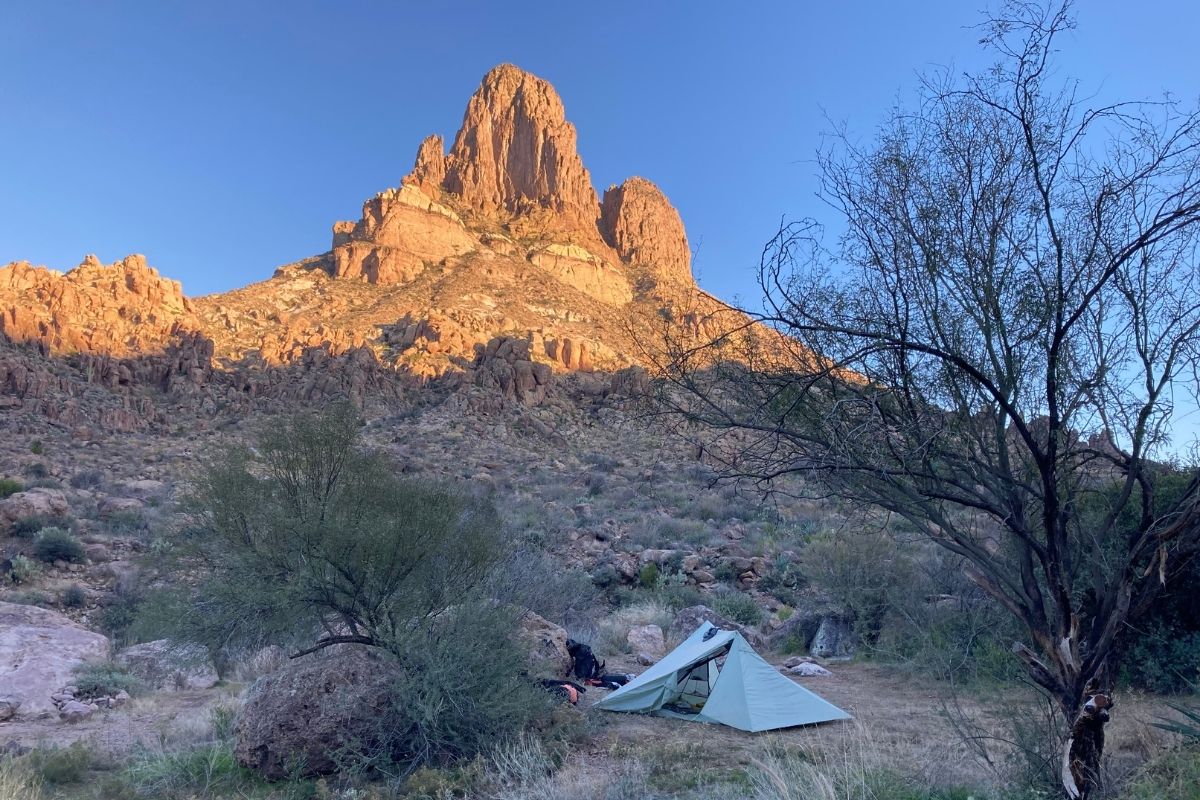 Best Ultralight Tents Durston XMid 2P in the Superstition Mountains Arizona