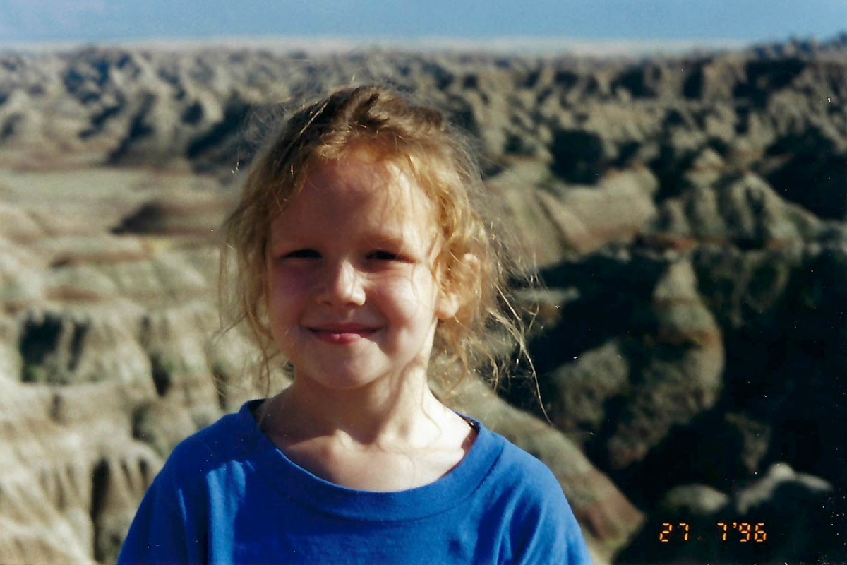 Abby Hall - young at Badlands