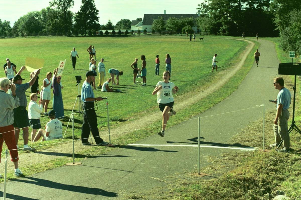 Abby Hall - finishing middle school race