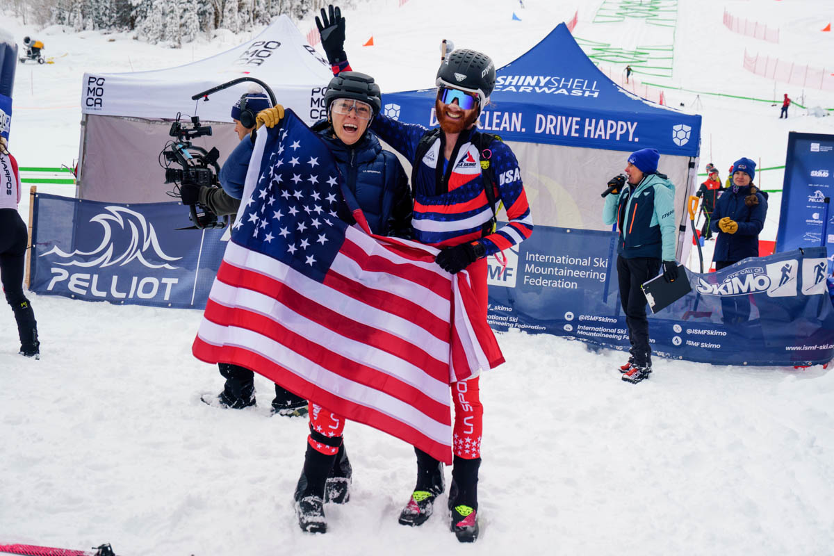 Cam Smith Anna Gibson - 2026 ISMF Solitude World Cup - at finish