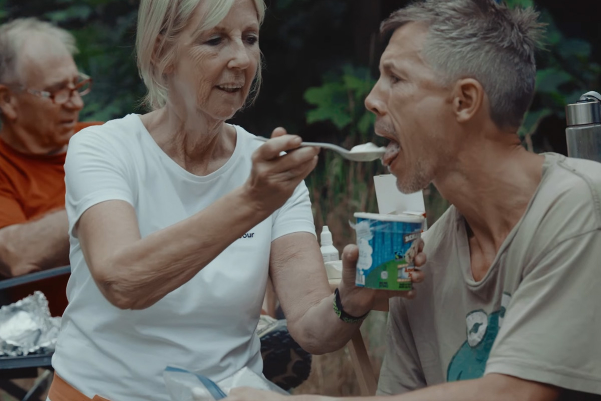 Kristian Morgan - Terminus Film - 2025 Appalachian Trail FKT attempt - mom feeding ice cream