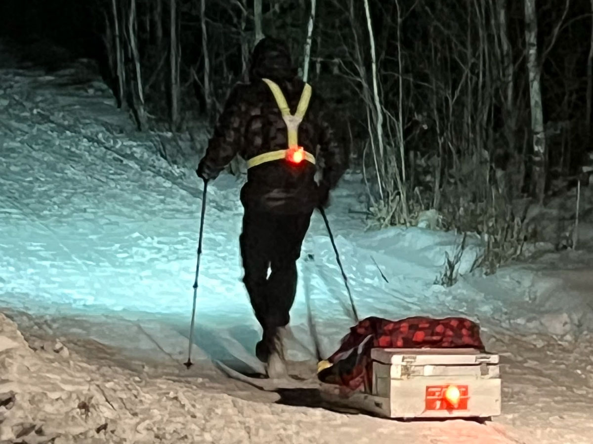 Michael Koppy - 2026 Arrowhead 135 Mile - Pulling sled