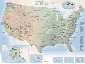 Running the Numbers - National Park System map