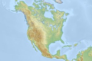 Running the Numbers - North America elevation map