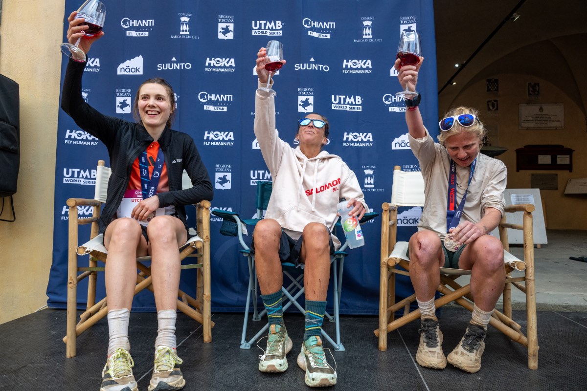 2026 Chianti Ultra Trail by UTMB 120k womens podium - Courtney Dauwalter - Yngvild Kaspersen - Rachel Entrekin 2