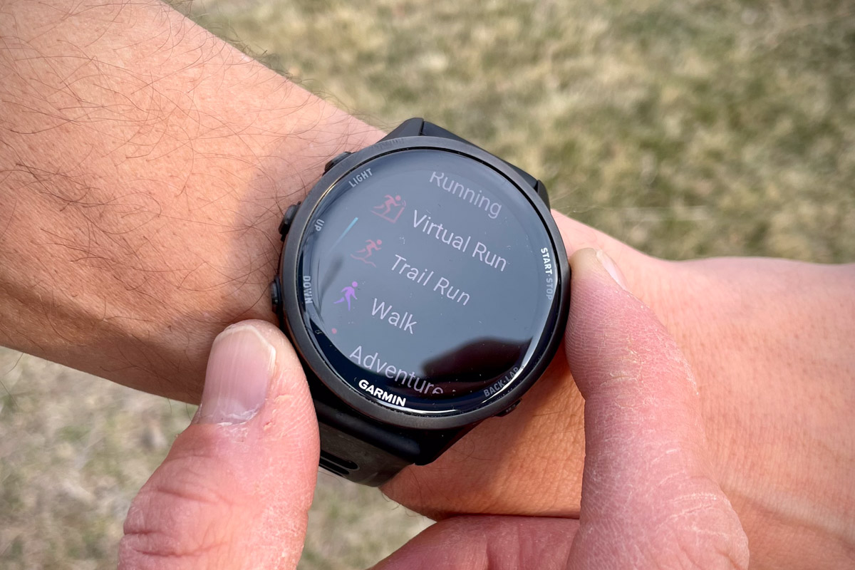 Garmin Forerunner 970 - activity options
