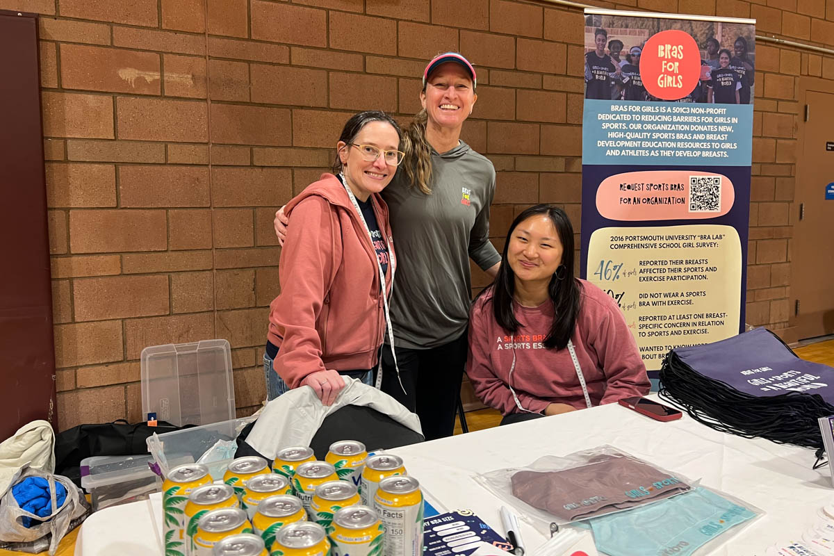 Sarah Lesko - with team at Bras for Girls event