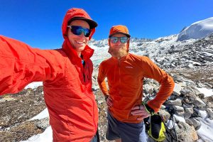 Gabe Joyes and Luke Nelson at Snowman race