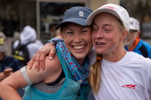 Careth Arnold and Sarah Humble - 2026 Canyons by UTMB 100k - passing the golden ticket