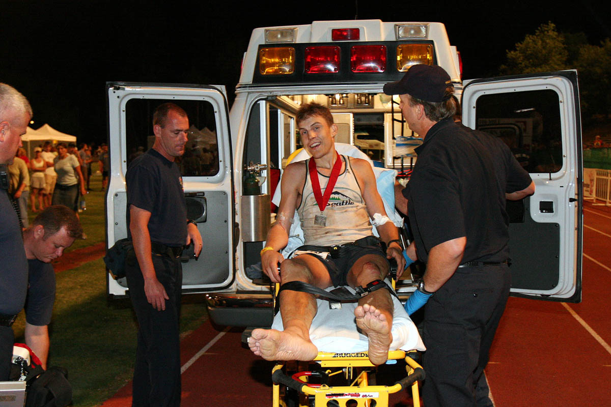 Brian Morrison 2006 Western States 100 in ambulance
