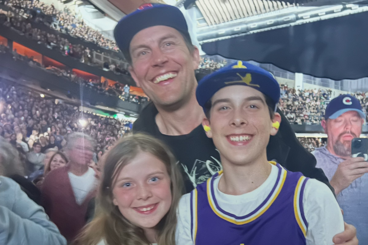 Brian Morrison with kids