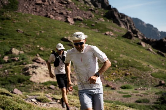 Francois D'Haene 2026 GR20 FKT running with pacer