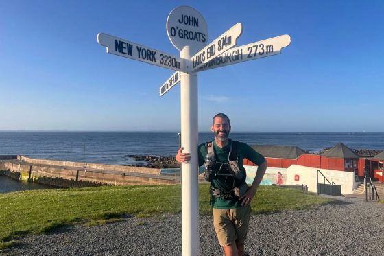 Andy Suiter 2025 LEJOG John O'Groats finish