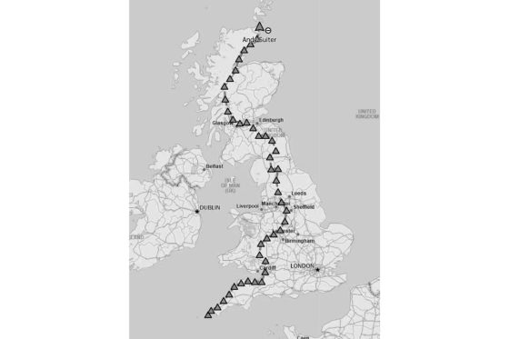 Andy Suiter 2025 LEJOG map