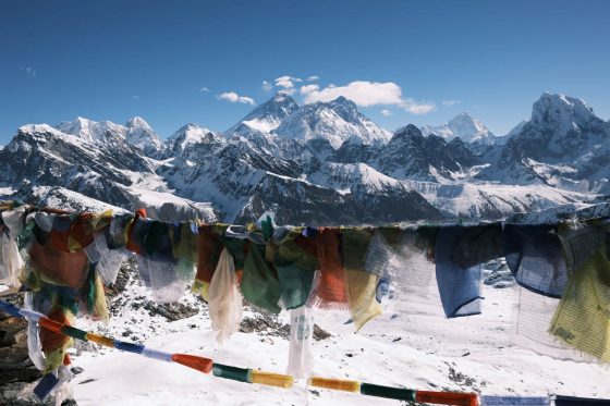 Prayer flags in Himalaya