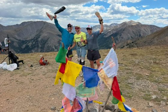Brian Reynolds 2026 Leadville 100 Mile on top of Hope Pass