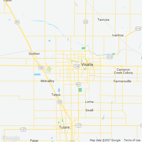 Visalia Ca Zip Code Map Map
