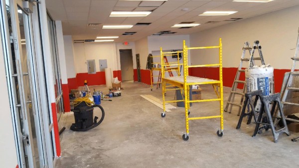 Mathnasium being painted