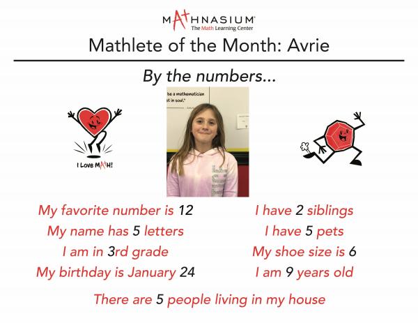 March Mathlete of the Month