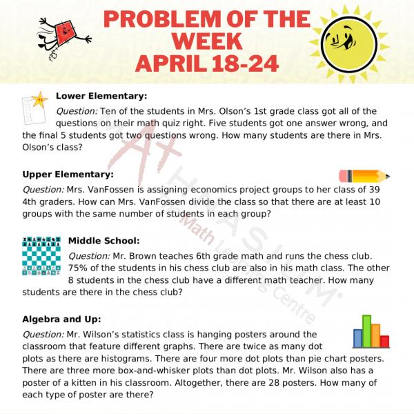 Problem Of The Week - April 18-24, 2021 | Mathnasium