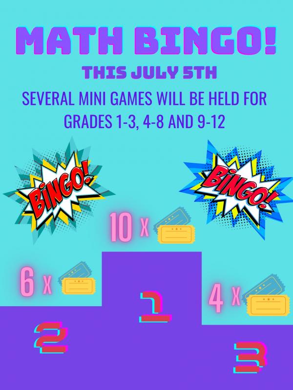 Math Bingo This Monday! Mathnasium