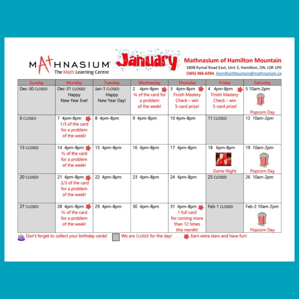 Hamilton Mathnasium Events | Mathnasium of Hamilton Mountain