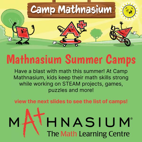 CAMP MATHNASIUM 2023! Have a blast with math this summer! Mathnasium