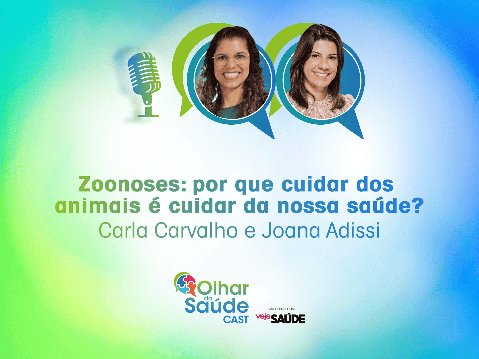 Olhar da Saúde 2025-Banners Podcast 800x600-Carla Carvalho e Joana Adissi