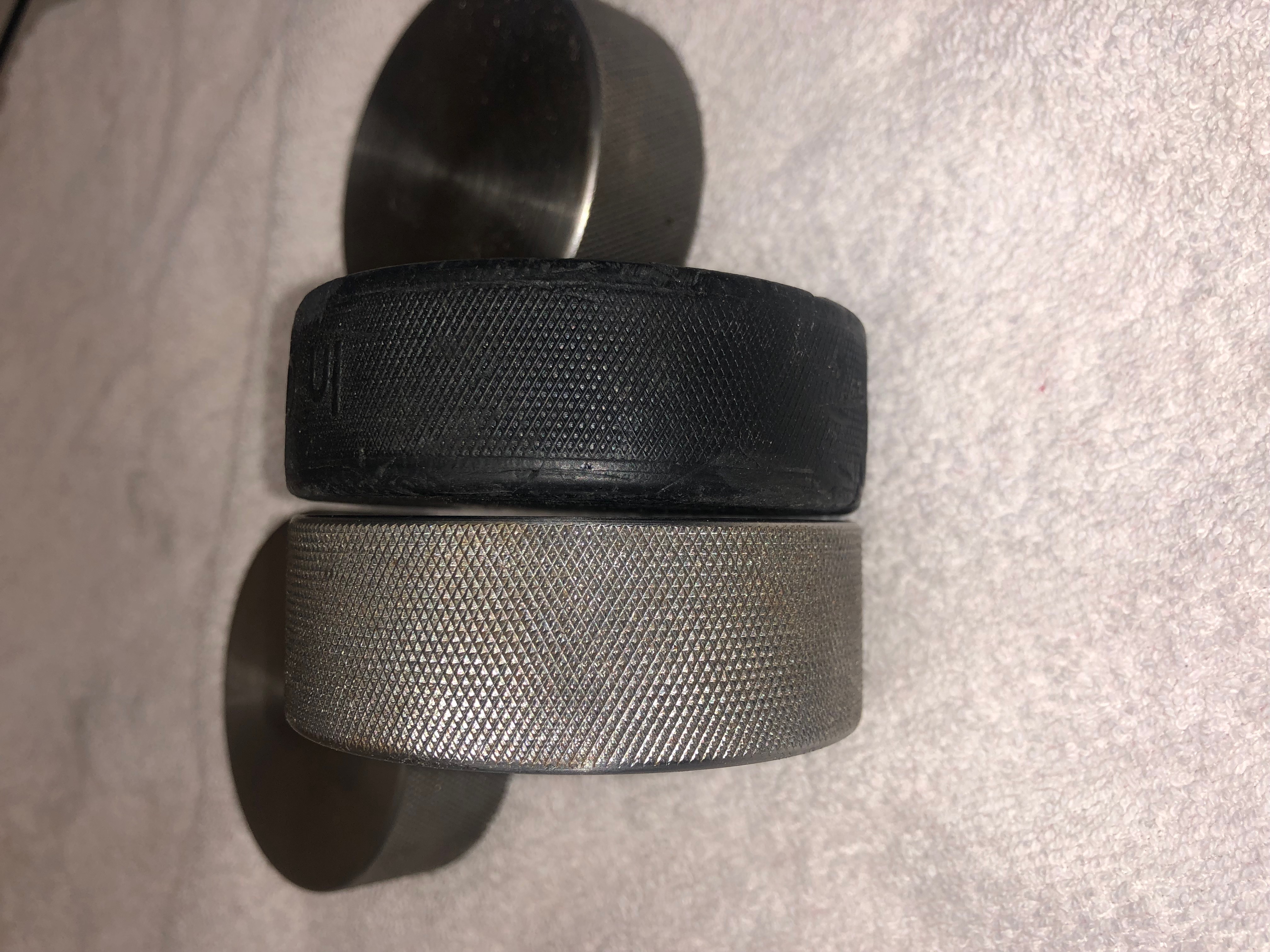 Hockey Training Puck Hard Steel 2 Pounds Stick Handling Passing