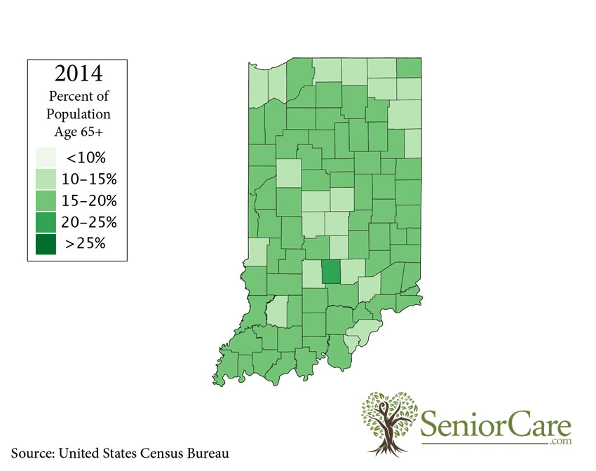Indiana Population Density Map