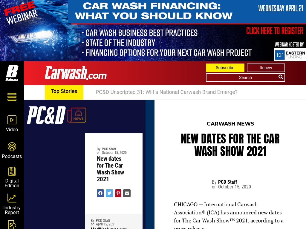 Car Wash Conference 2022 New Dates Announced For The Car Wash Show 2021