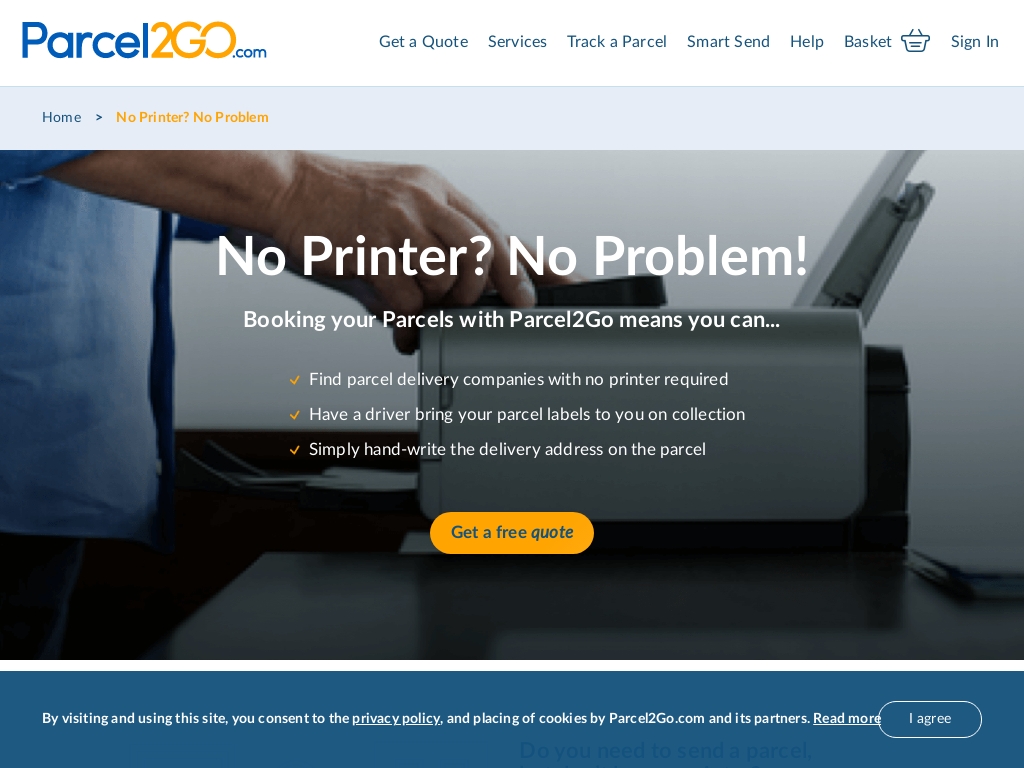 parcel delivery no printer