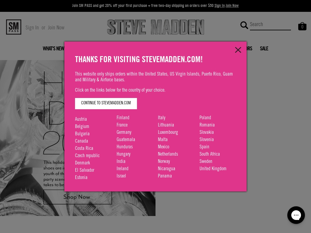 steve madden website