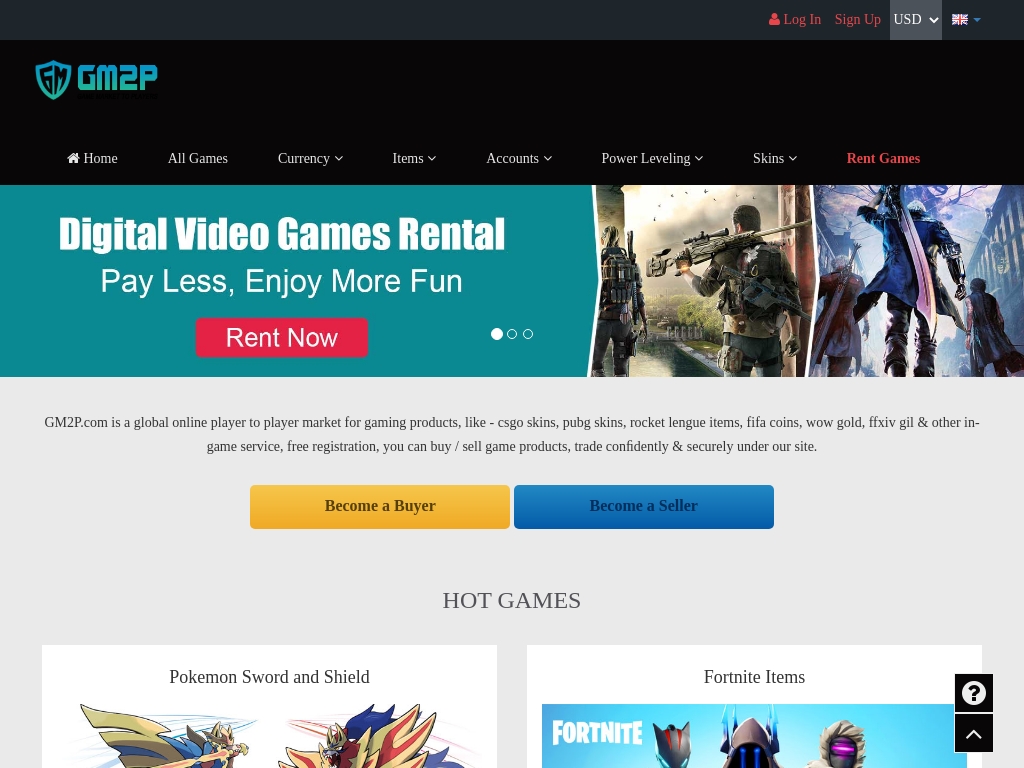 Online Game Renting and Buying Website - Design and Features Details