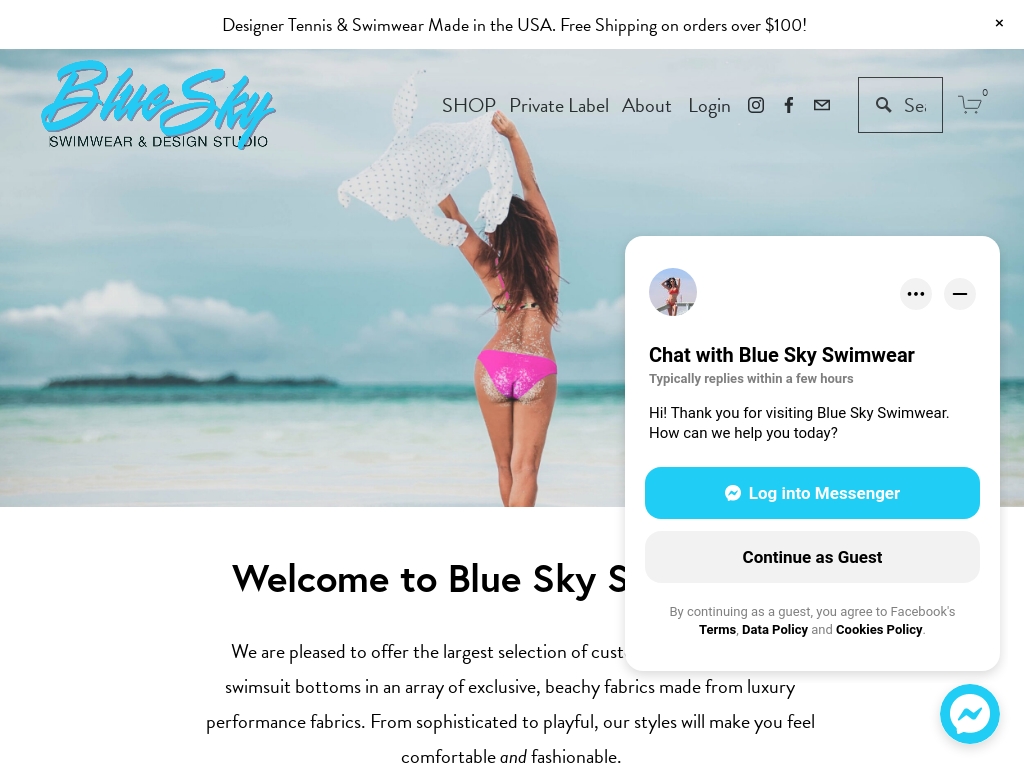 Blue Sky Swimwear, Designer Bikinis Made in the USA