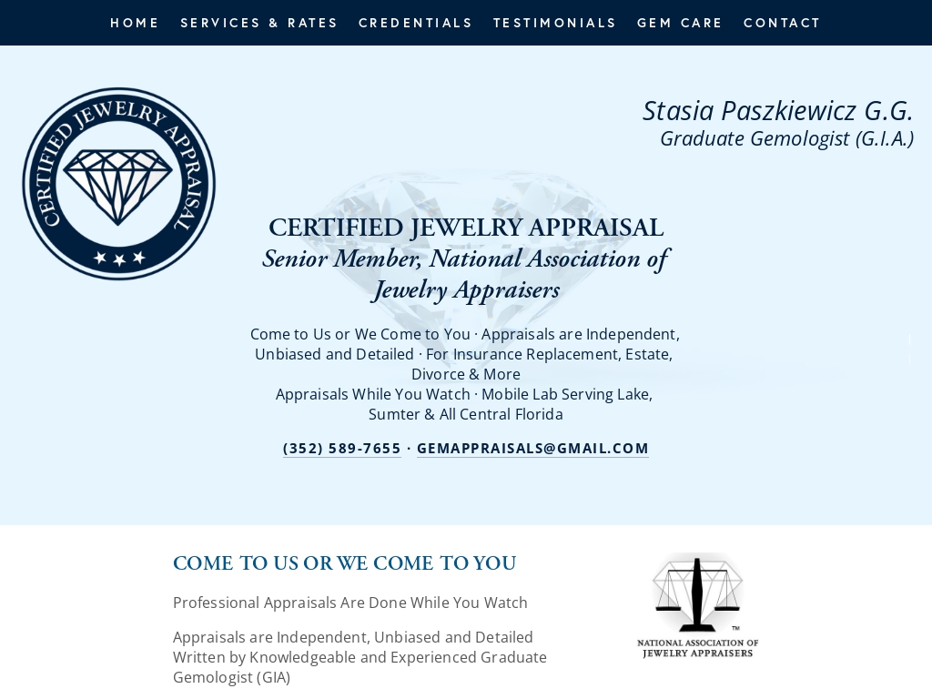 Gia certified shop jewelry appraisers