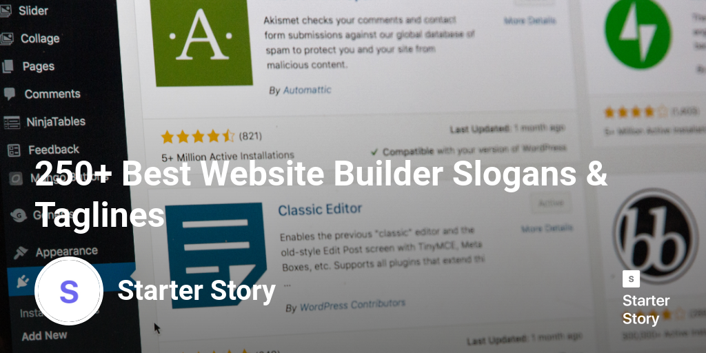 250+ Best site Builder Slogans & Taglines Starter Story