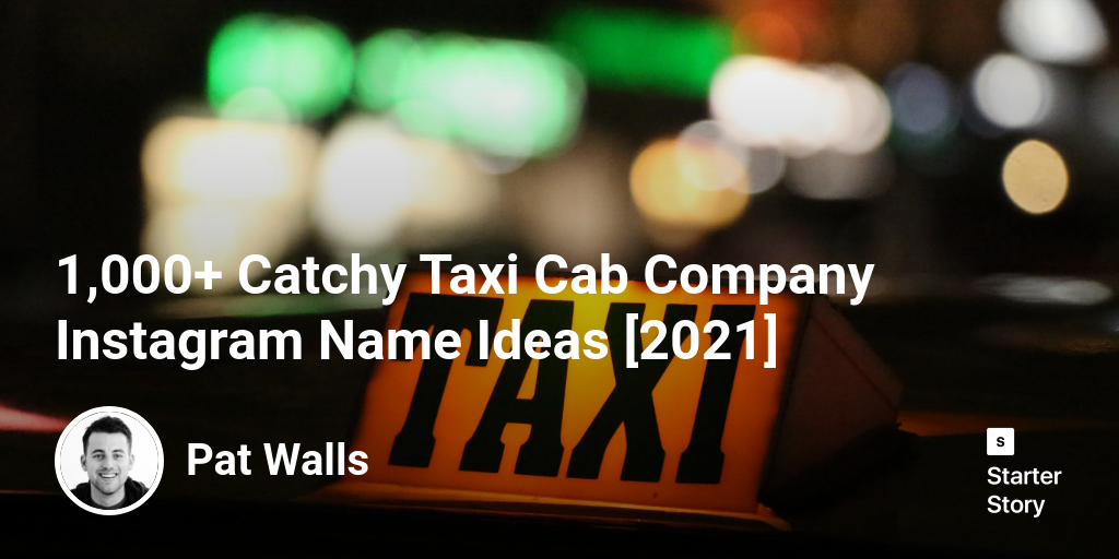1,000 Catchy Taxi Cab Company Names – MAHZGY