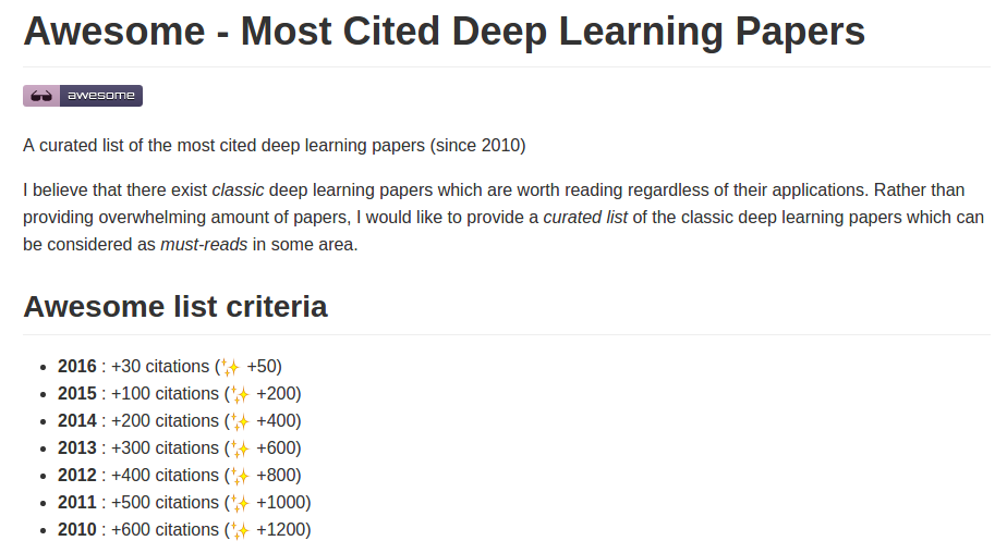 Awesome deep learning papers