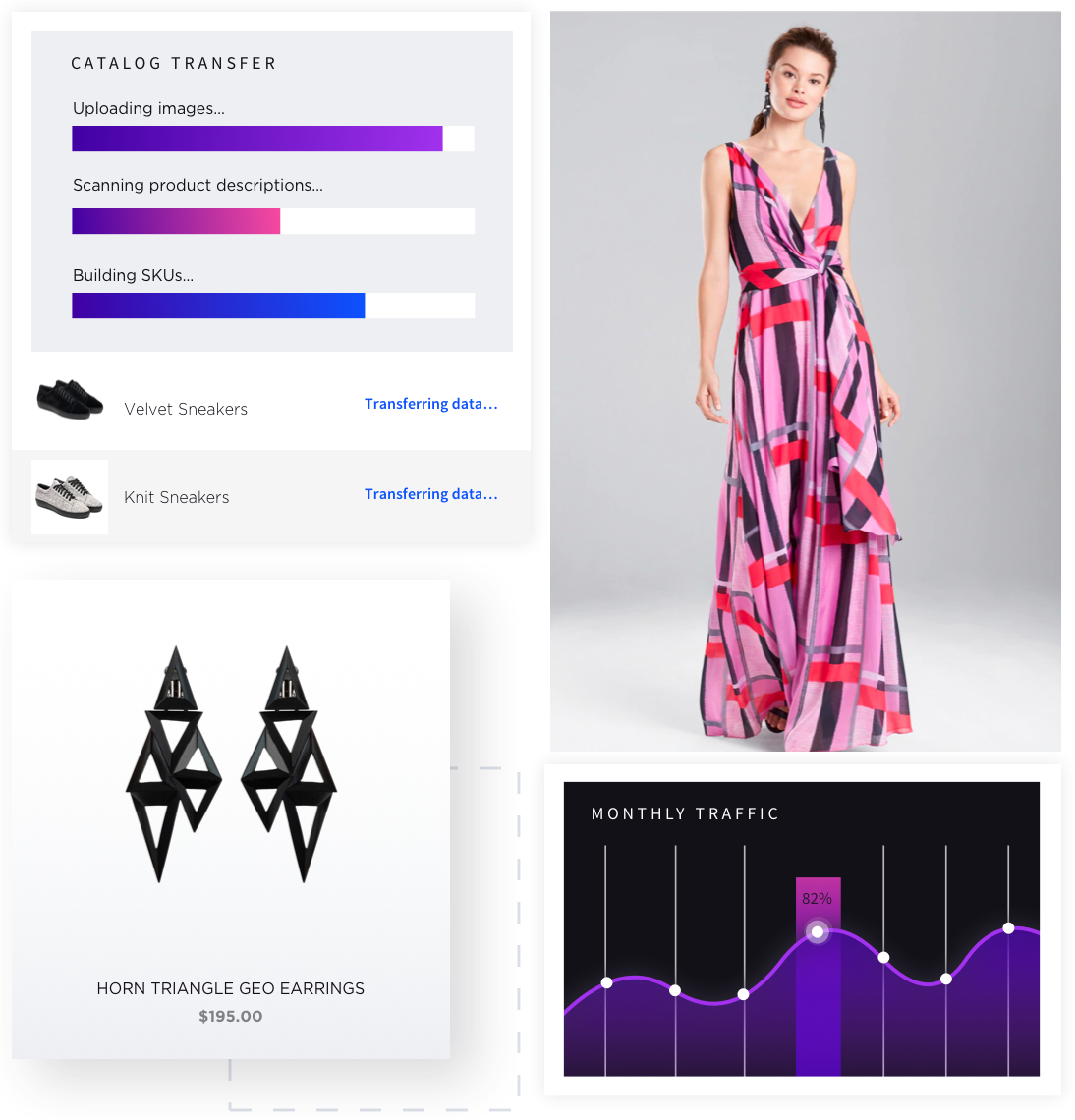 collage catalog transfer analytics product earrings dress natori