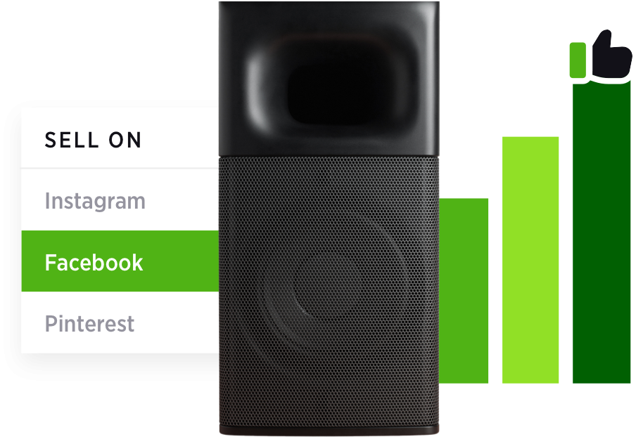 Sb Collage Multi Channel Product Speaker Green Instagram Facebook Pinterest