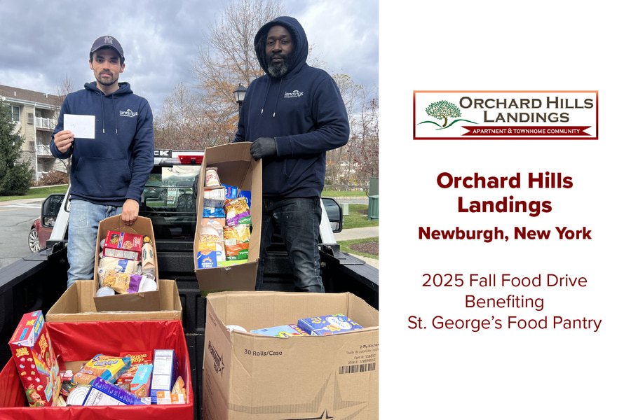 St. George's Church Food Pantry | This fall, our team and residents at Orchard Hills Landings Apartment Community had the opportunity to donate non-perishable items to the pantry of St. George's Church in Newburgh, New York. The food drive was very successful and we appreciate the generosity of our community!